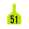 Z-TAG COW CHARTREUSE LASER 51-75