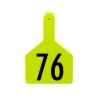 Z-TAG COW CHARTREUSE LASER 76-100
