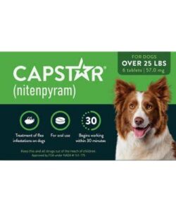 CAPSTAR TABS DOG 25 LB+  GREEN 6TABS