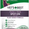Vets Best Flea & Tick Spot On For CATS 4ct
