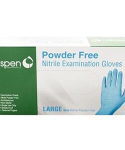 ASPEN NITRILE EXAM GLOVES POWDER FREE BLUE 5 MIL LARGE 100/PKG