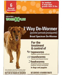 SENTRY WORMX PLUS LARGE DOG 6 COUNT