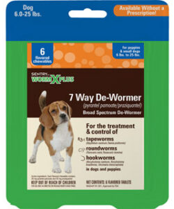 SENTRY WORMX PLUS SMALL DOG 6 COUNT