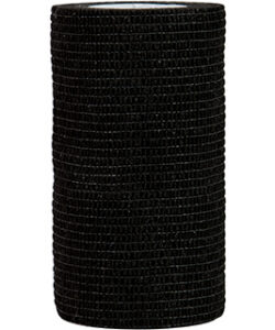 FLEXWRAP E-Z TEAR COHESIVE BANDAGE 4 IN BLACK 18/BOX