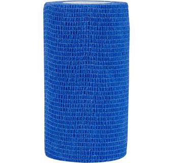 FLEXWRAP E-Z TEAR COHESIVE BANDAGE 4 IN BLUE 18/BOX
