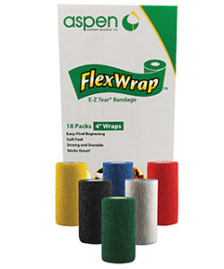 FLEXWRAP E-Z TEARCOHESIVE BANDAGE 4 IN ASSORTED 18/BOX