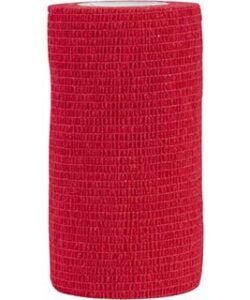 FLEXWRAP E-Z TEAR COHESIVE BANDAGE 4 IN RED 18/BOX