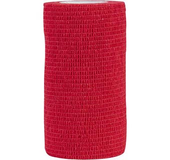 FLEXWRAP E-Z TEAR COHESIVE BANDAGE 4 IN RED 18/BOX