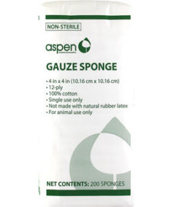 ECONOMY GAUZE SPONGES 4 IN X 4 IN 12 PLY 200/PKG