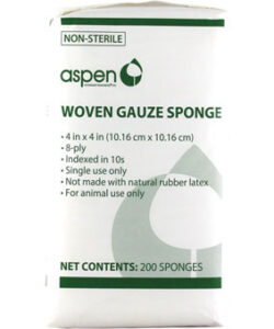 WOVEN GAUZE SPONGES 4 IN X 4 IN 8 PLY 200/PKG