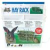 PET LODGE WIRE RABBIT HAY RACK WHITE METAL