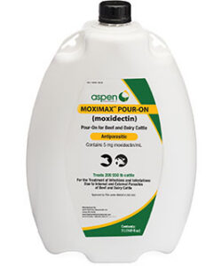 MOXIMAX POUR-ON (MOXIDECTIN) FOR BEEF AND DAIRY CATTLE 5 LITER