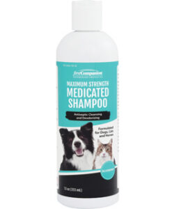 FIRST COMPANION MAXIMUM STRENGTH MEDICATED SHAMPOO 12 OZ