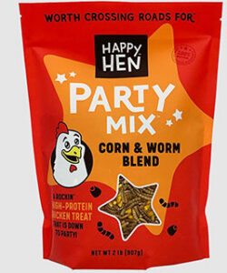 HAPPY HEN PARTY MIX CORN & MEALWORM BLEND 2 LB